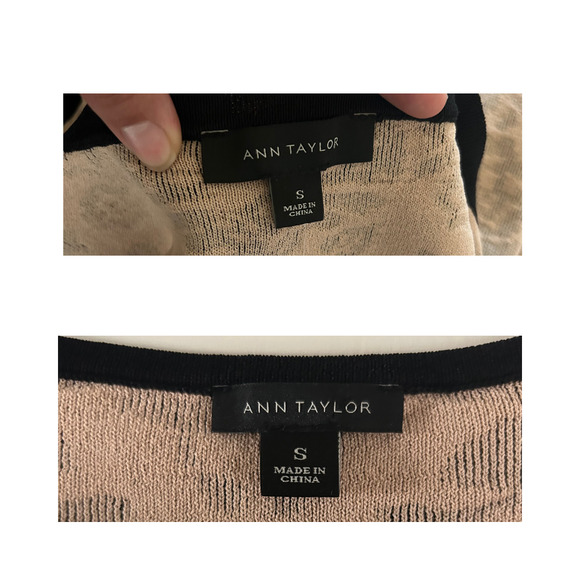 NWT Ann Taylor Black Cream Floral Embroidered Dress with Matching Cardigan Small - Picture 4 of 8